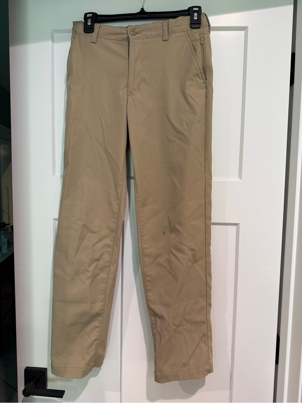LAND’S END Boy’s Khaki Straight-Leg Pants-Size 14